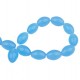 Oval glass beads 15x10mm Light blue